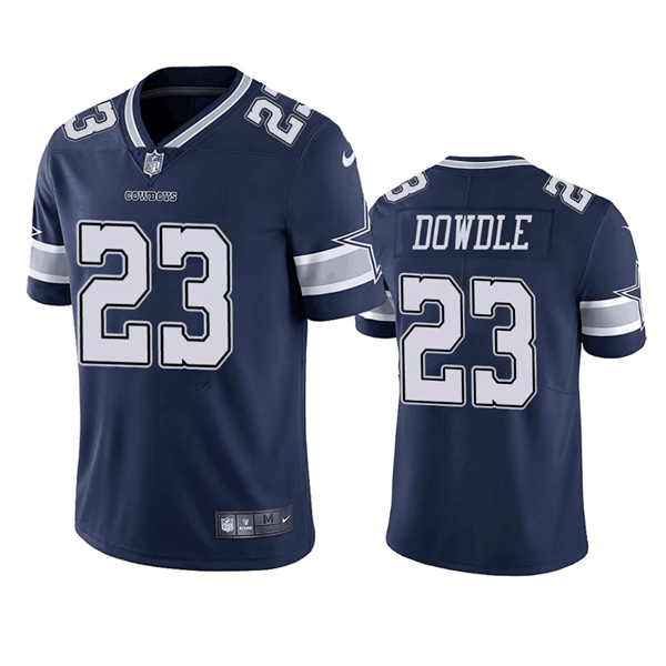Men's Dallas Cowboys #23 Rico Dowdle Navy Vapor Untouchable Limited Stitched Football Game Jersey